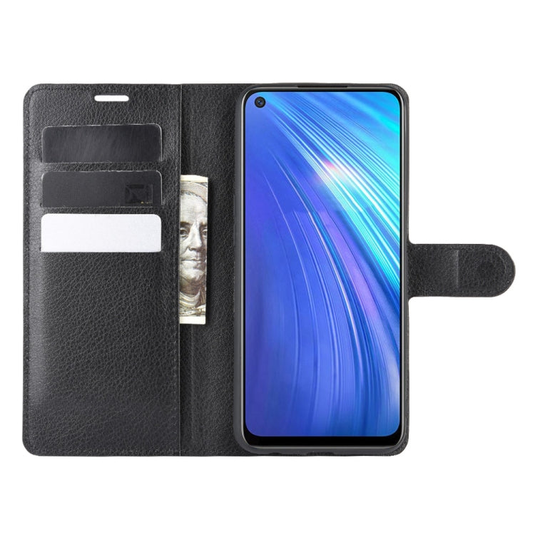 For OPPO Realme 6 Litchi Texture Horizontal Flip Protective Case with Holder & Card Slots & Wallet