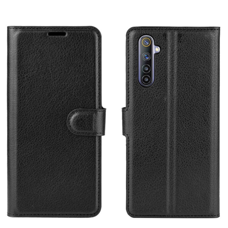 For OPPO Realme 6 Litchi Texture Horizontal Flip Protective Case with Holder & Card Slots & Wallet