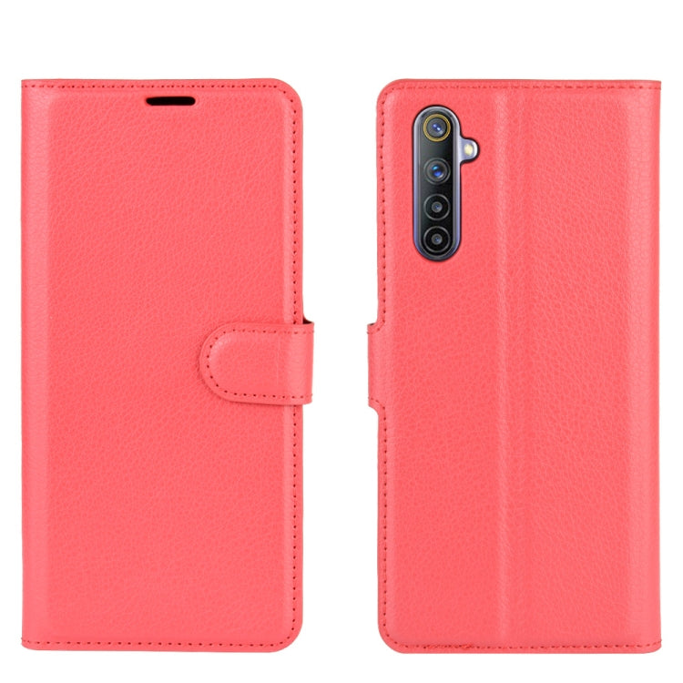 For OPPO Realme 6 Litchi Texture Horizontal Flip Protective Case with Holder & Card Slots & Wallet