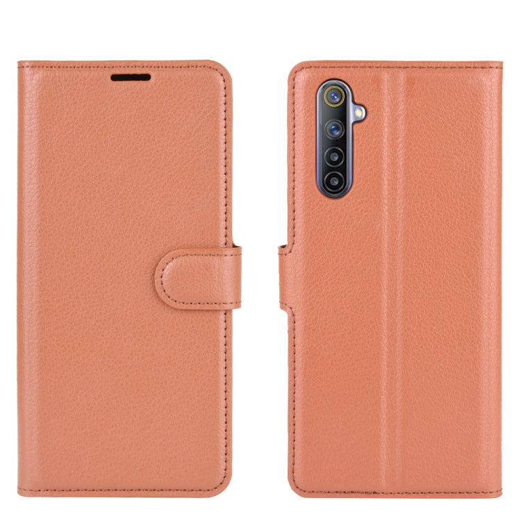 For OPPO Realme 6 Litchi Texture Horizontal Flip Protective Case with Holder & Card Slots & Wallet