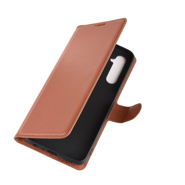 For OPPO Realme 6 Litchi Texture Horizontal Flip Protective Case with Holder & Card Slots & Wallet