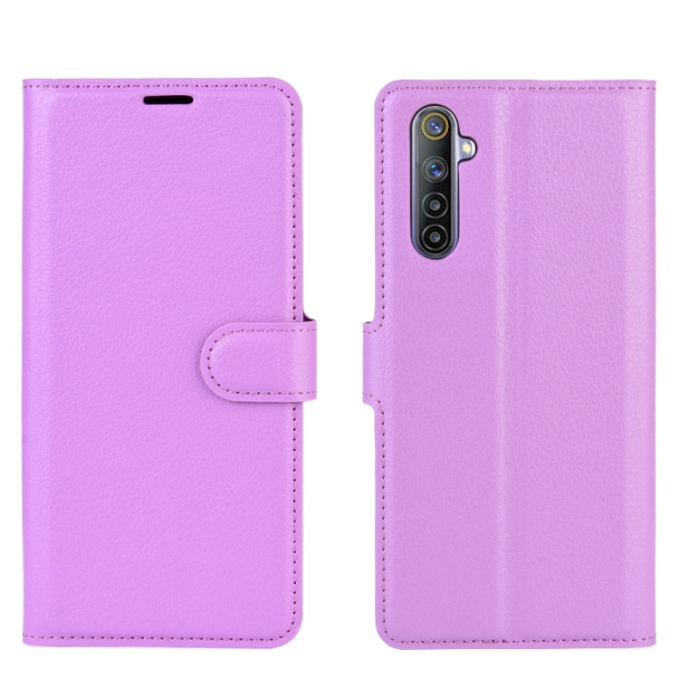 For OPPO Realme 6 Litchi Texture Horizontal Flip Protective Case with Holder & Card Slots & Wallet