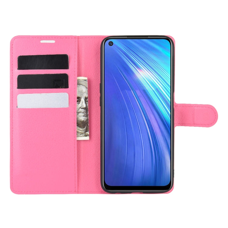 For OPPO Realme 6 Litchi Texture Horizontal Flip Protective Case with Holder & Card Slots & Wallet