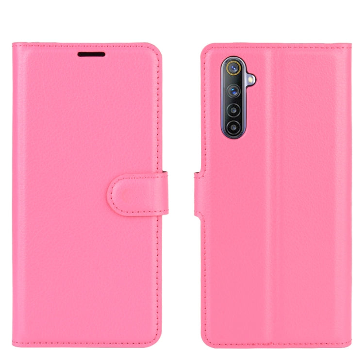 For OPPO Realme 6 Litchi Texture Horizontal Flip Protective Case with Holder & Card Slots & Wallet