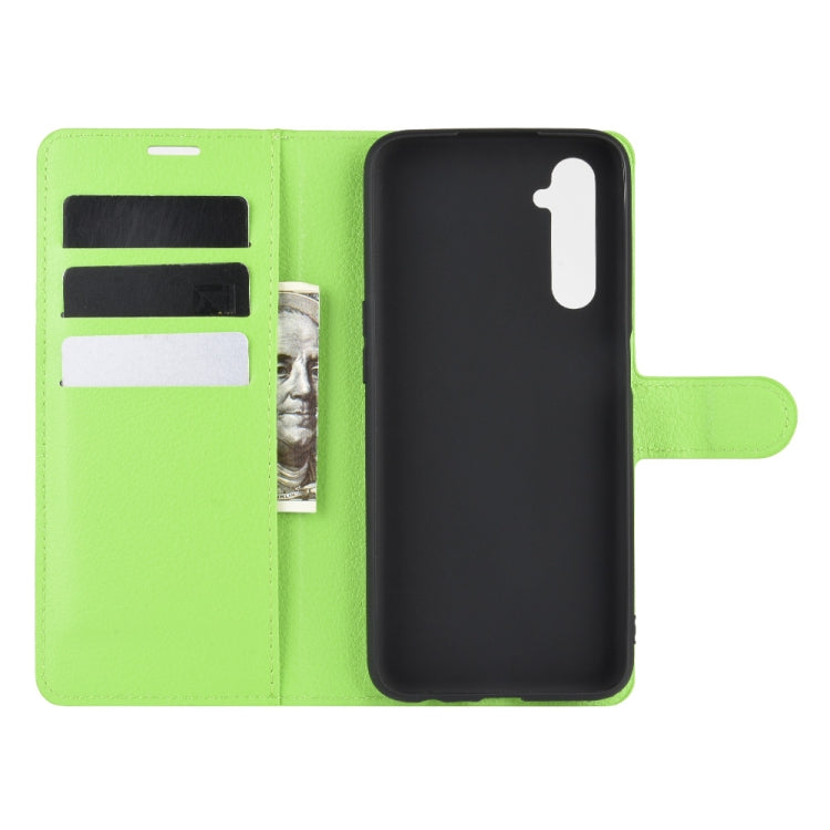 For OPPO Realme 6 Litchi Texture Horizontal Flip Protective Case with Holder & Card Slots & Wallet