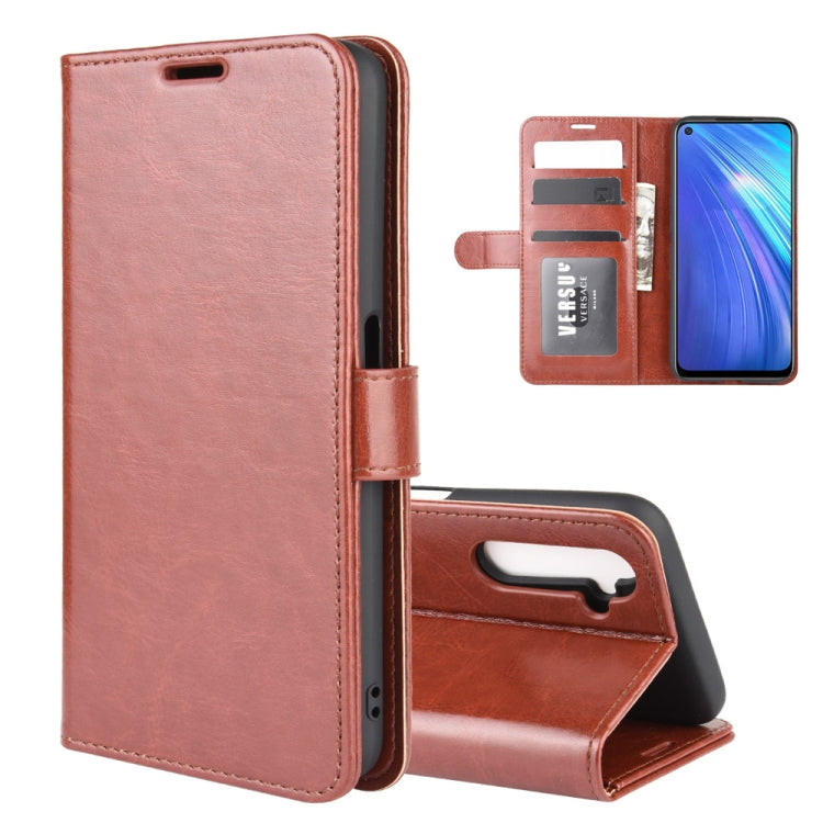 For OPPO Realme 6 R64 Texture Single Horizontal Flip Protective Case with Holder & Card Slots & Wallet& Photo Frame