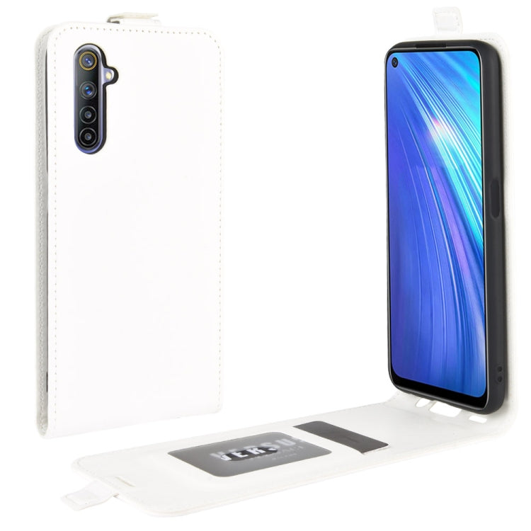 For OPPO Realme 6 R64 Texture Single Vertical Flip Leather Protective Case with Card Slots & Photo Frame