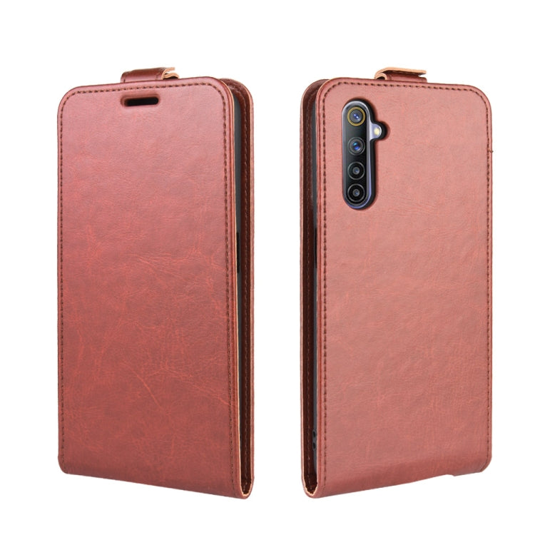 For OPPO Realme 6 R64 Texture Single Vertical Flip Leather Protective Case with Card Slots & Photo Frame