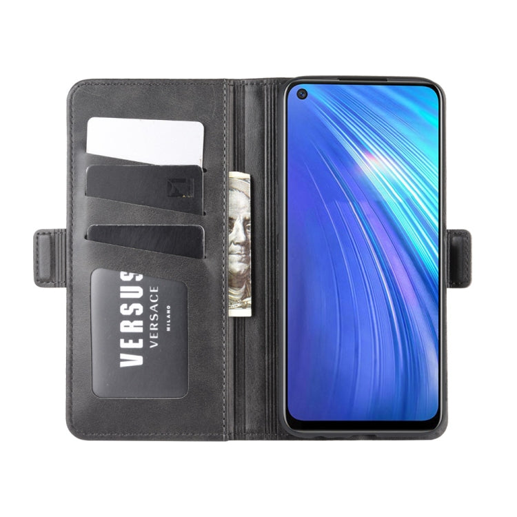 For OPPO Realme 6 Dual-side Magnetic Buckle Horizontal Flip Leather Case with Holder & Card Slots & Wallet