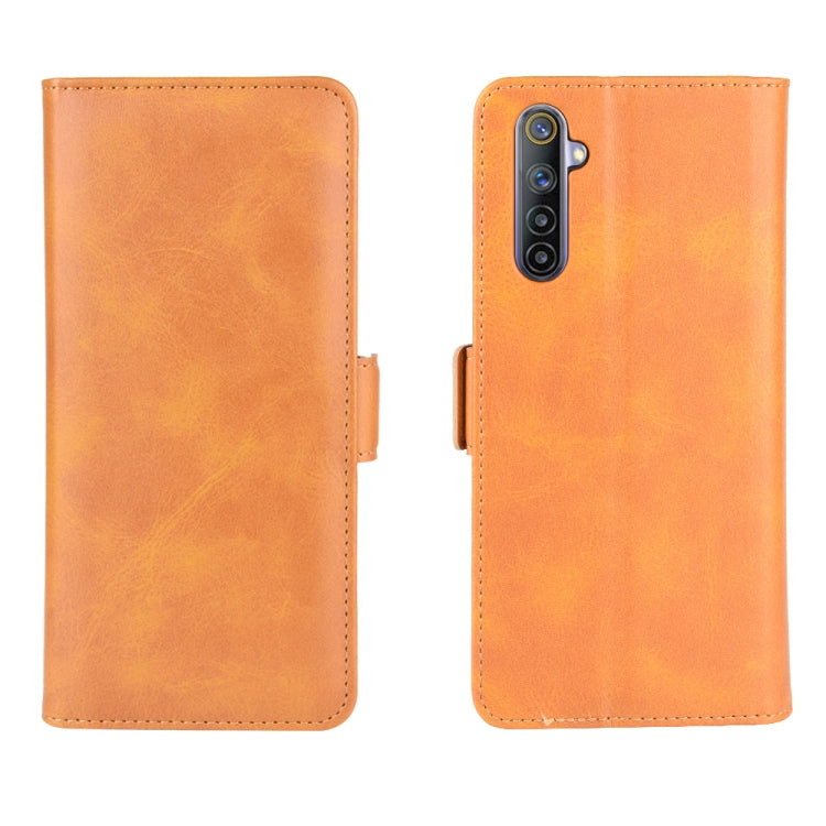For OPPO Realme 6 Dual-side Magnetic Buckle Horizontal Flip Leather Case with Holder & Card Slots & Wallet