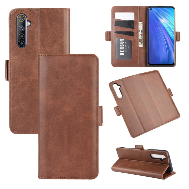 For OPPO Realme 6 Dual-side Magnetic Buckle Horizontal Flip Leather Case with Holder & Card Slots & Wallet