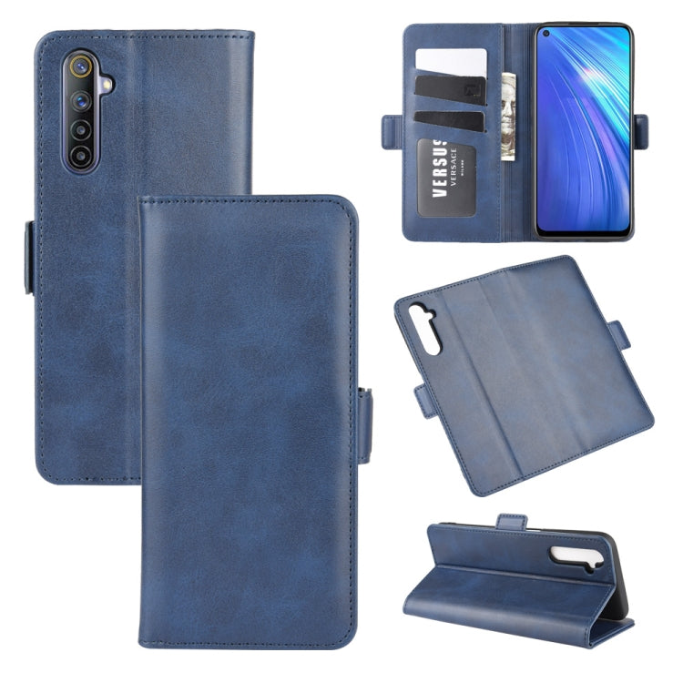 For OPPO Realme 6 Dual-side Magnetic Buckle Horizontal Flip Leather Case with Holder & Card Slots & Wallet