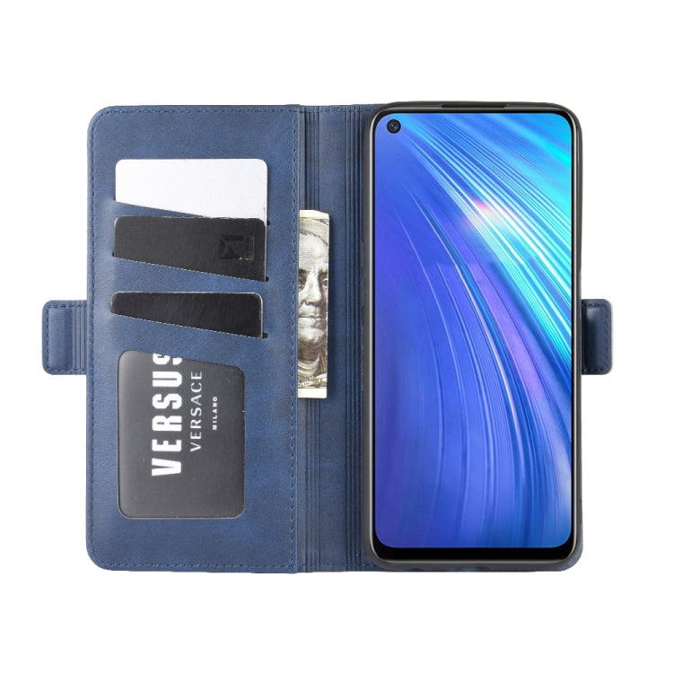 For OPPO Realme 6 Dual-side Magnetic Buckle Horizontal Flip Leather Case with Holder & Card Slots & Wallet