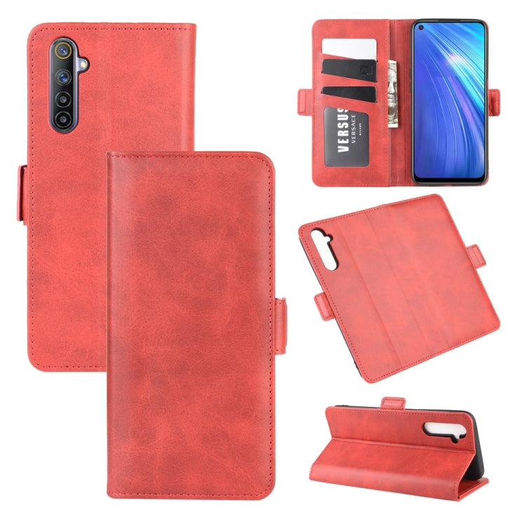 For OPPO Realme 6 Dual-side Magnetic Buckle Horizontal Flip Leather Case with Holder & Card Slots & Wallet