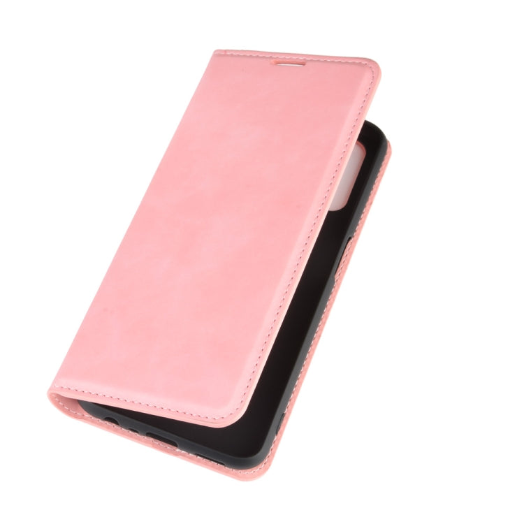 For OPPO A72 Retro-skin Business Magnetic Suction Leather Case with Holder & Card Slots & Wallet