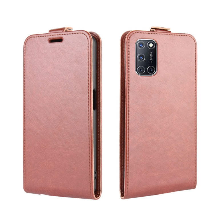 For OPPO A72 R64 Texture Single Vertical Flip Leather Protective Case with Card Slots & Photo Frame