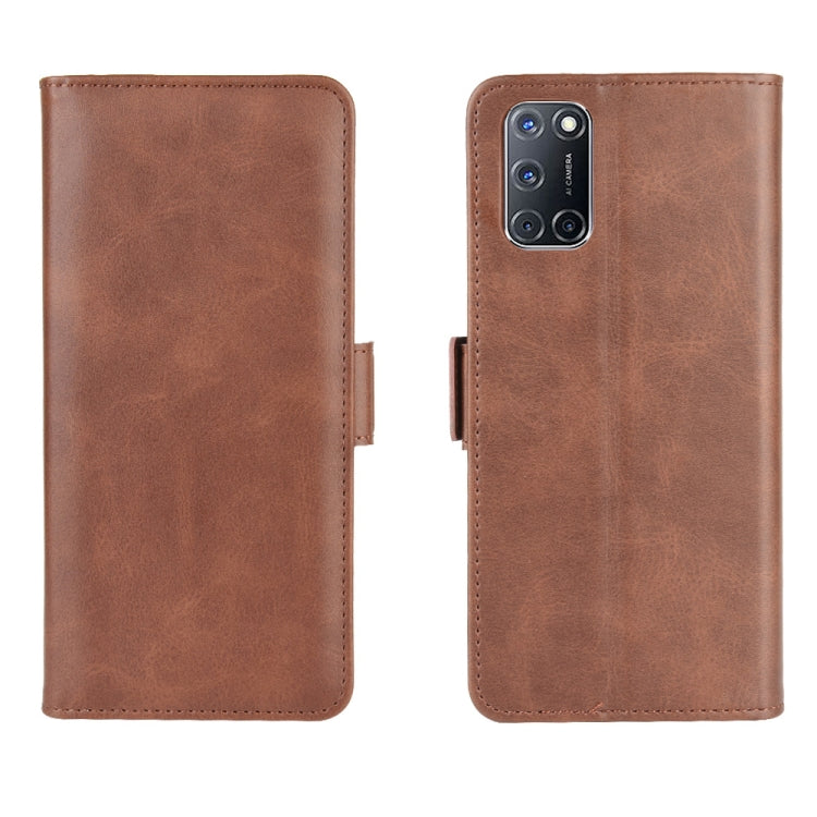For OPPO A72 Dual-side Magnetic Buckle Horizontal Flip Leather Case with Holder & Card Slots & Wallet