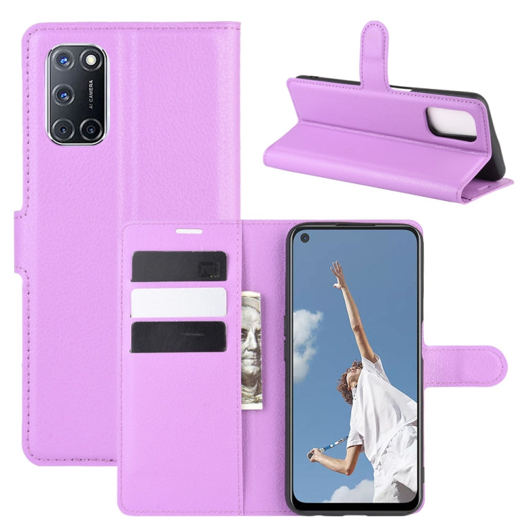 For OPPO A72/A52 Litchi Texture Horizontal Flip Protective Case with Holder & Card Slots & Wallet