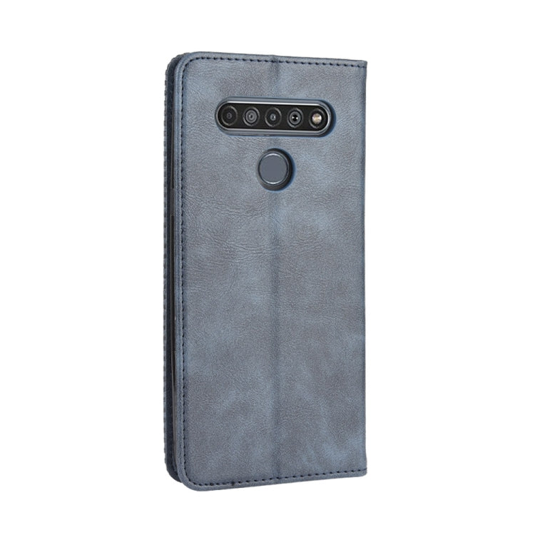 For LG K41S /K51S Magnetic Buckle Retro Crazy Horse Texture Horizontal Flip Leather Case, with Holder & Card Slots & Photo Frame