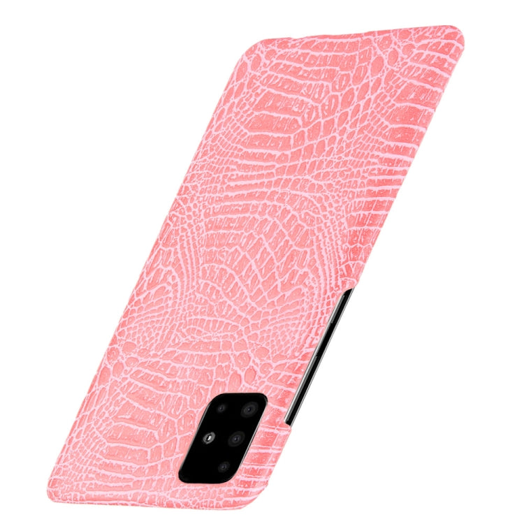 For Galaxy M51 (Side Fingerprint) Shockproof Crocodile Texture PC + PU Case