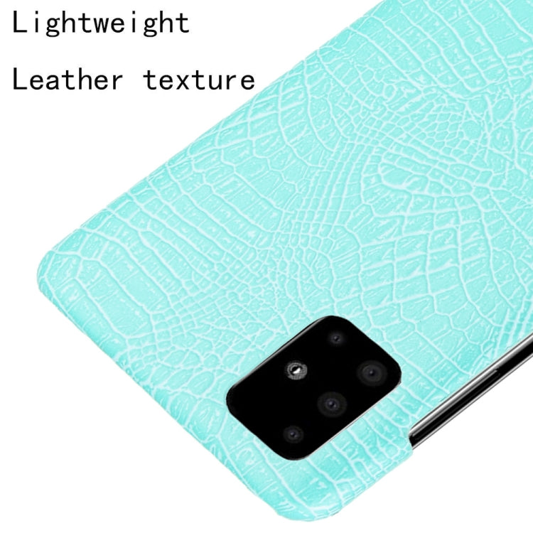 For Galaxy M51 (Side Fingerprint) Shockproof Crocodile Texture PC + PU Case