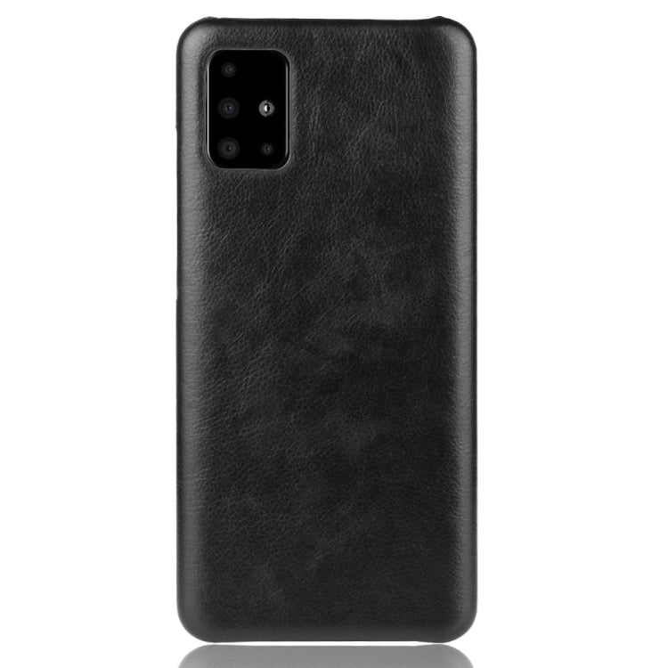 For Samsung Galaxy M51 (Side Fingerprint) Shockproof Litchi Texture PC + PU Case