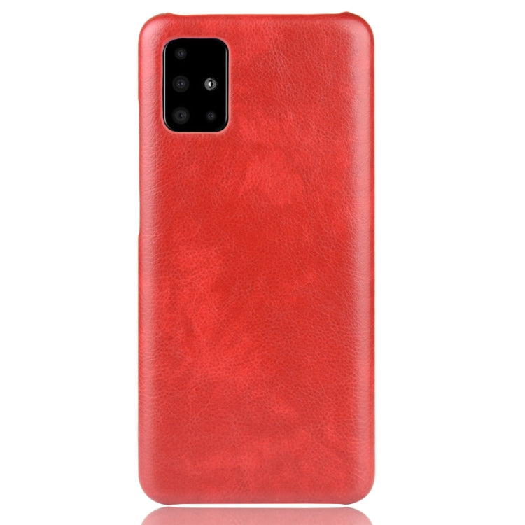 For Samsung Galaxy M51 (Side Fingerprint) Shockproof Litchi Texture PC + PU Case