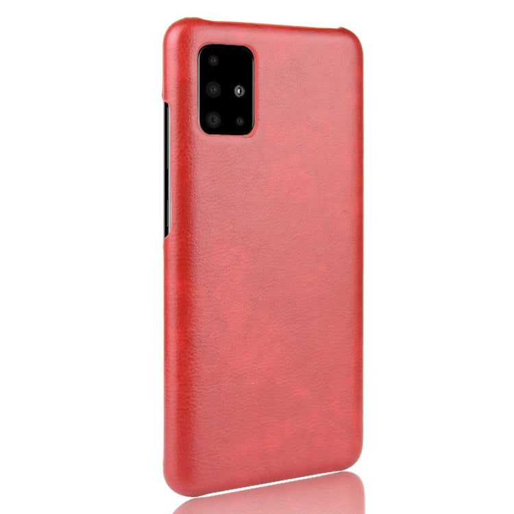 For Samsung Galaxy M51 (Side Fingerprint) Shockproof Litchi Texture PC + PU Case