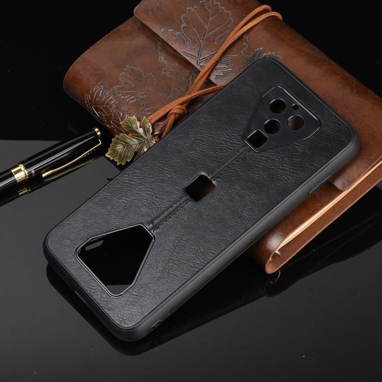 For Xiaomi Black Shark 3 Pro Shockproof Sewing Cow Pattern Skin PC + PU + TPU Case