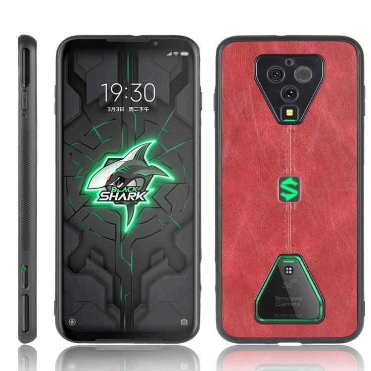 For Xiaomi Black Shark 3 Pro Shockproof Sewing Cow Pattern Skin PC + PU + TPU Case
