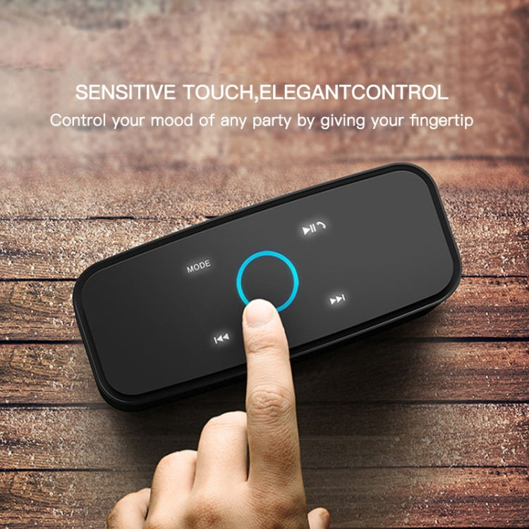 DOSSTouch Control Bluetooth Speaker 2x6W Portable Wireless Speakers Stereo Sound Box with Bass and Built-in Mic