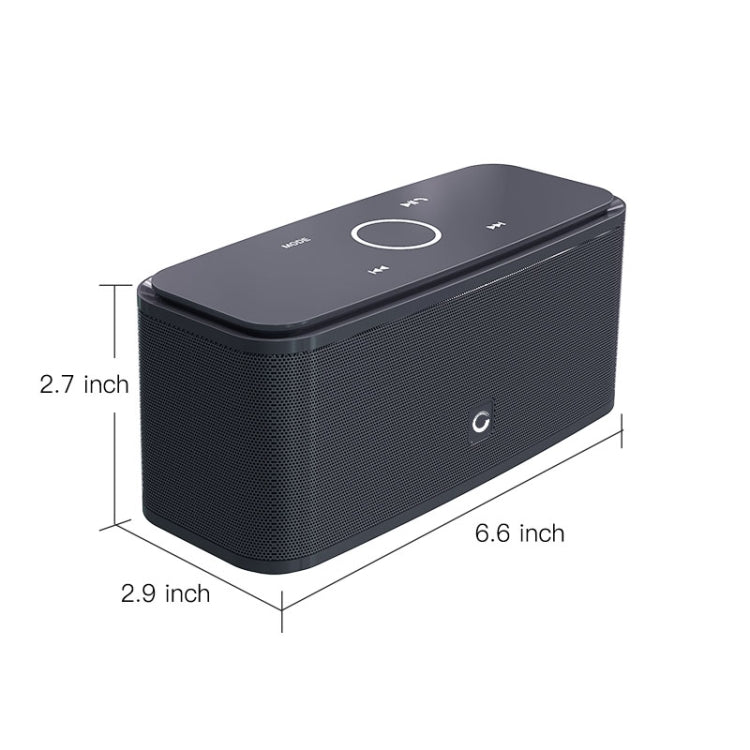 DOSSTouch Control Bluetooth Speaker 2x6W Portable Wireless Speakers Stereo Sound Box with Bass and Built-in Mic