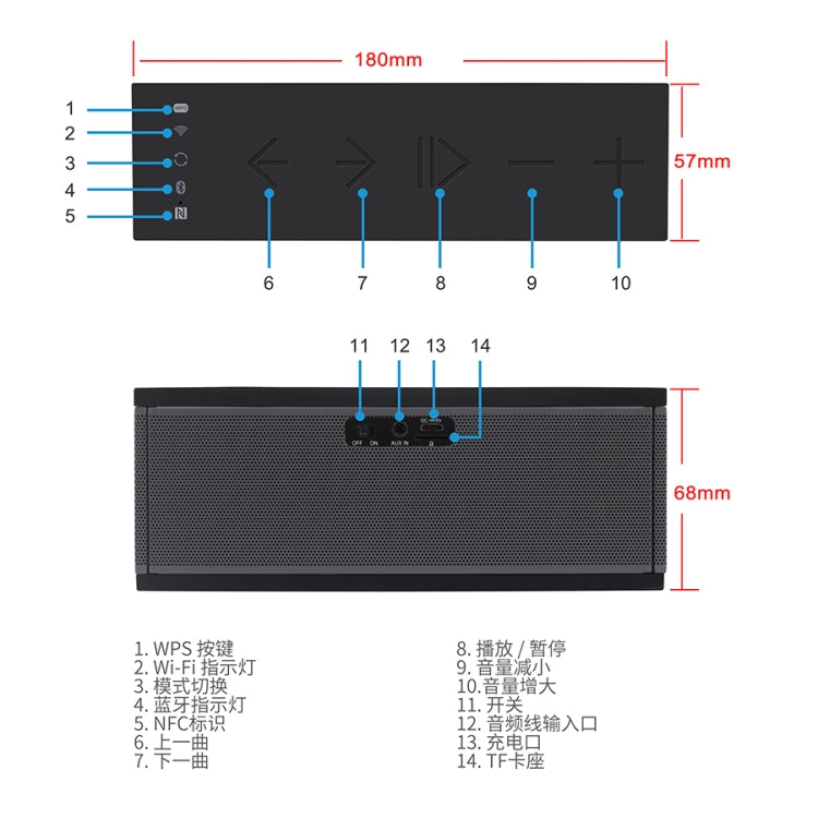 Portable Bluetooth Wireless Loudspeaker Sound System Stereo Music Surround Waterproof Outdoor Speakerer