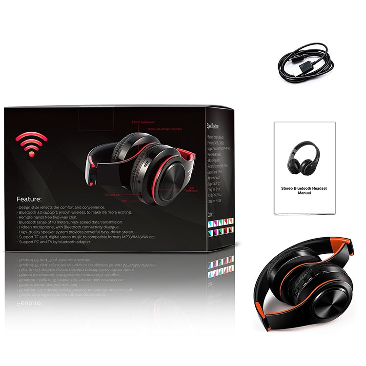B7 Wireless Bluetooth Headset Foldable Headphone Adjustable Earphones with Microphone