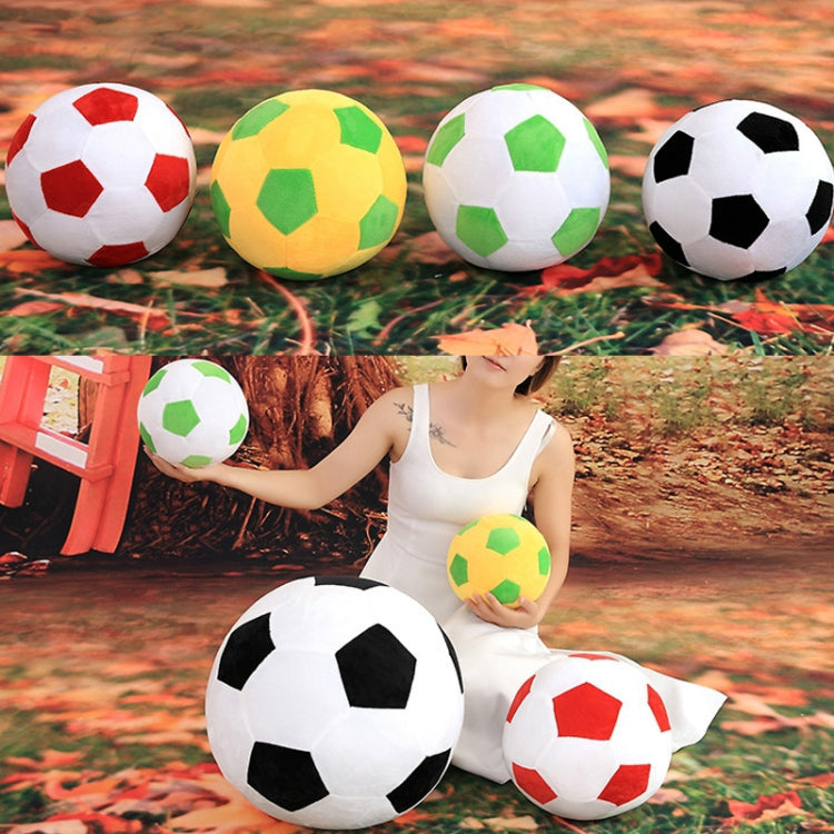 Soccer Ball Pattern Plush Pillow Toy Kids Sports Sofa Toys Room Office Car Decoration Pillow, Diameter: 20cm
