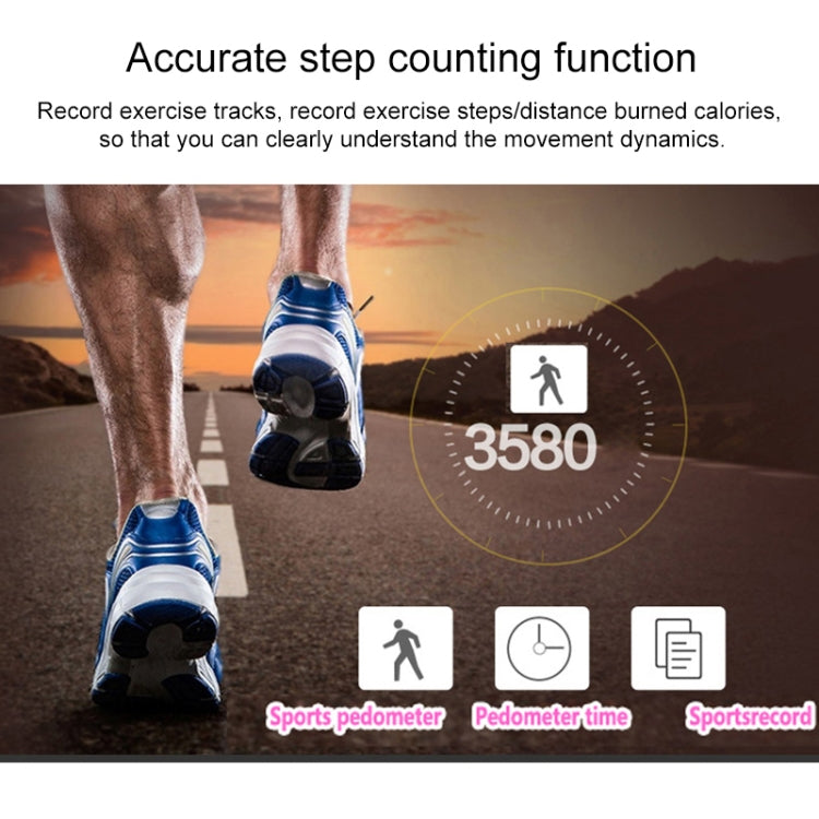 Original RUIZU X50 Sport Bluetooth MP3 Player 8GB Clip Mini with Screen Support FM,Recording,E-Book,Clock,Pedometer(Black)