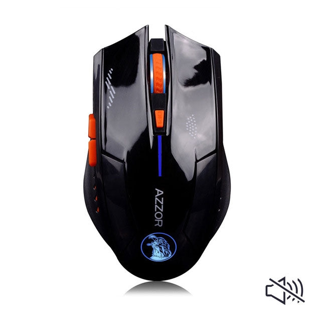 Gaming Button Silent Wireless Mouse 2400dpi Built-in Battery for PC Laptop Computer