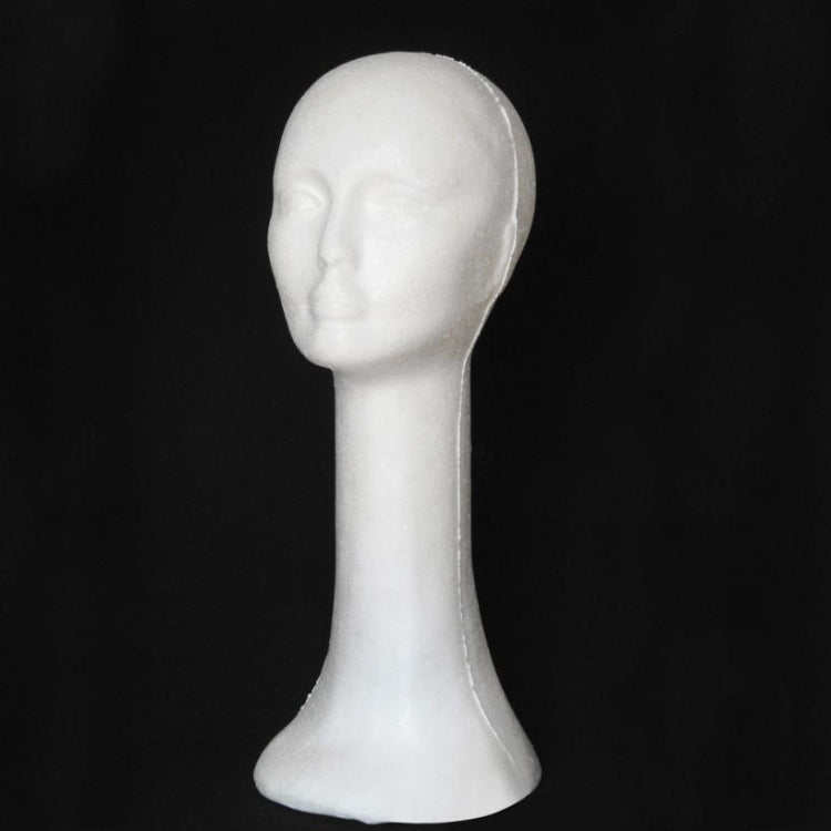 Mannequin Female Foam Long Neck Head Model Hair Hat Wig Glasses Stand Display