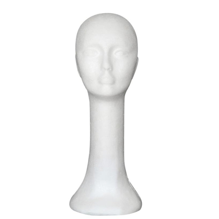 Mannequin Female Foam Long Neck Head Model Hair Hat Wig Glasses Stand Display