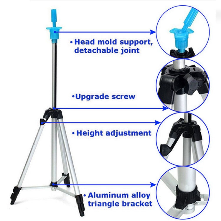 Aluminum Alloy Mannequin Training Head Tripod Mannequin Head Holder