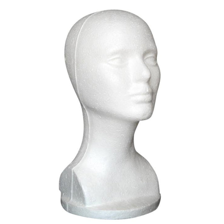 Female Model Head Styrofoam Hat Glasses Hair Wig Display Mannequin Stand