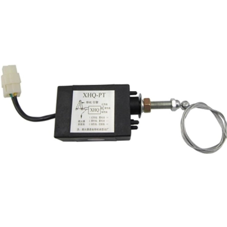 Normally Close DC 12V/24V Diesel Engine Flame Out Device Engine Stop Solenoid Valve XHQ-PT Power Off Pull Type Flameout Magnetic 24V Without bracket