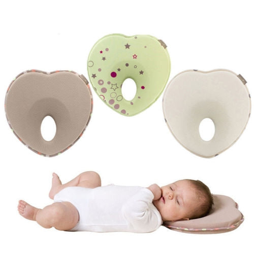 Newborn Infant Anti Roll Pillow Flat Head Neck Support Baby Gifts