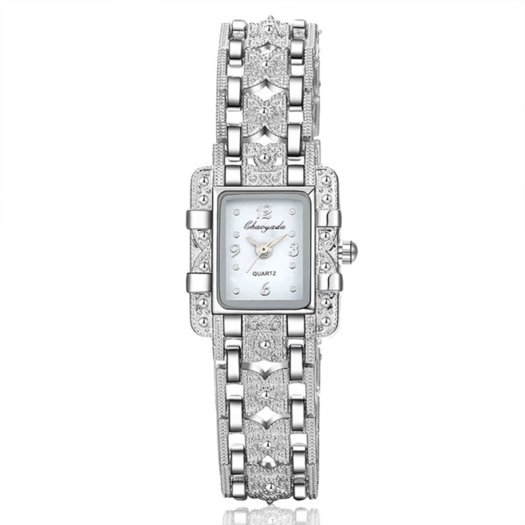 Square Dial Stainless Steel Strap Quartz Watch