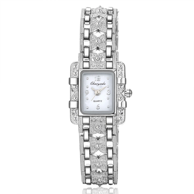 Square Dial Stainless Steel Strap Quartz Watch