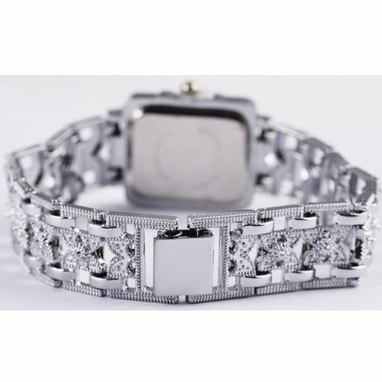 Square Dial Stainless Steel Strap Quartz Watch