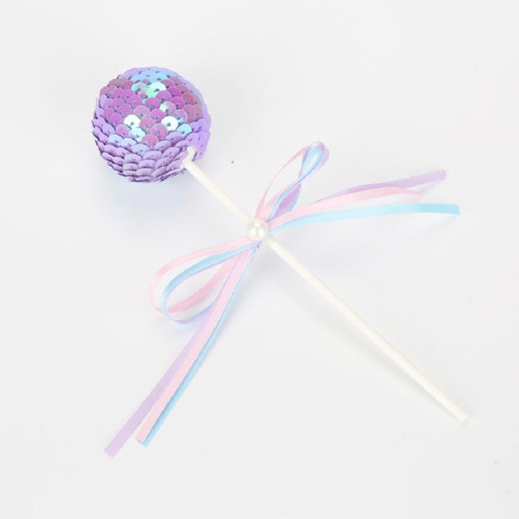 Ribbon Bow Sequin Ball Cake Party Dessert Inserted Card