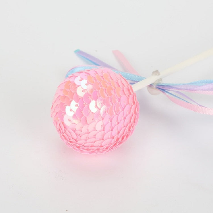 Ribbon Bow Sequin Ball Cake Party Dessert Inserted Card