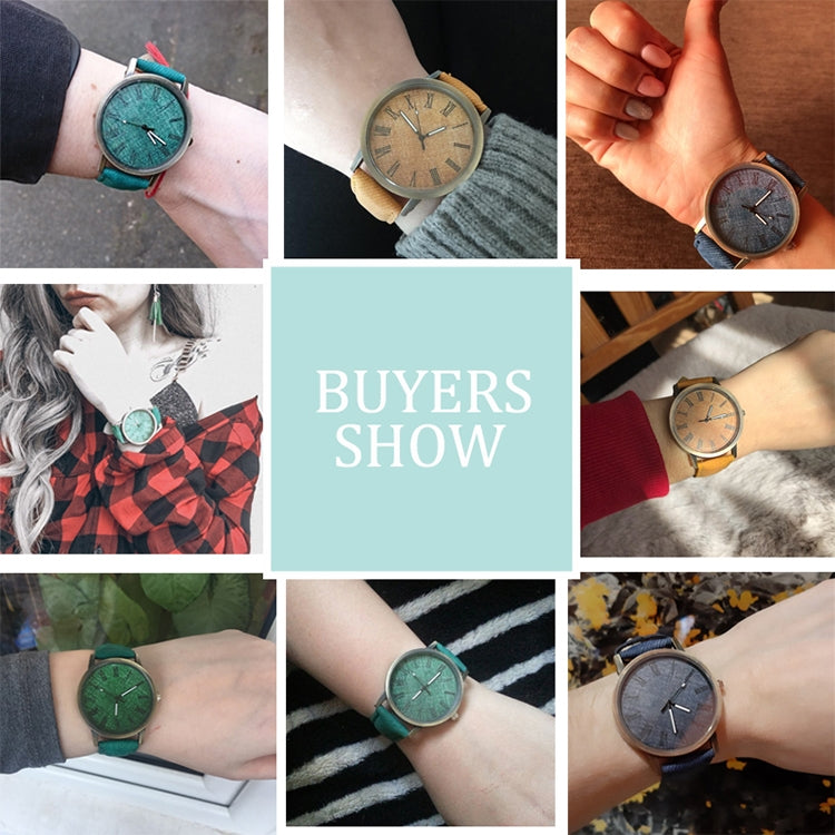 Denim Design Leather Strap Quartz Watches for Women