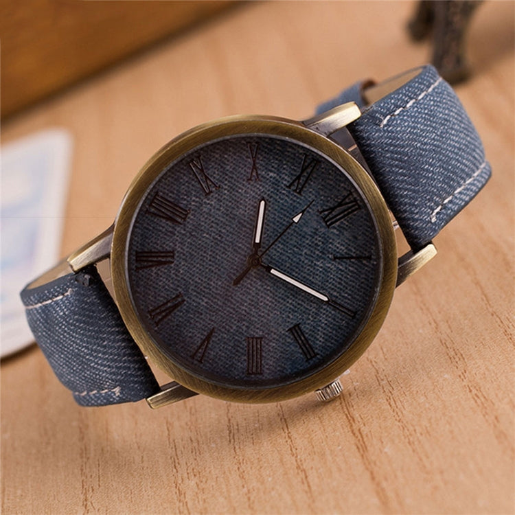 Denim Design Leather Strap Quartz Watches for Women